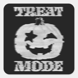 Adesivo Quadrado Pumpkin com Glitchy no Modo de Tratamento