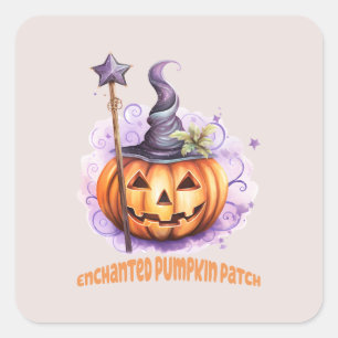 Adesivo Quadrado Pumpkin Encantado