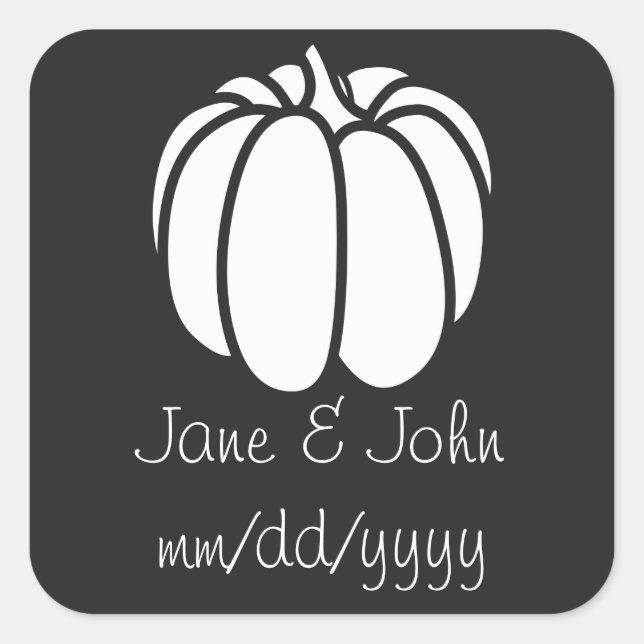 Adesivo Quadrado Pumpkin Patch in Black Sticker (Frente)