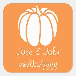 Adesivo Quadrado Pumpkin Patch in Orange Sticker