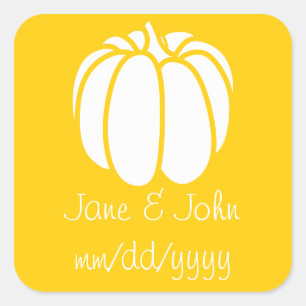 Adesivo Quadrado Pumpkin Patch in Yellow Sticker