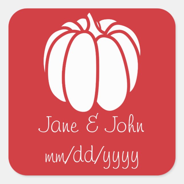 Adesivo Quadrado Pumpkin Patch no Cherry Sticker (Frente)