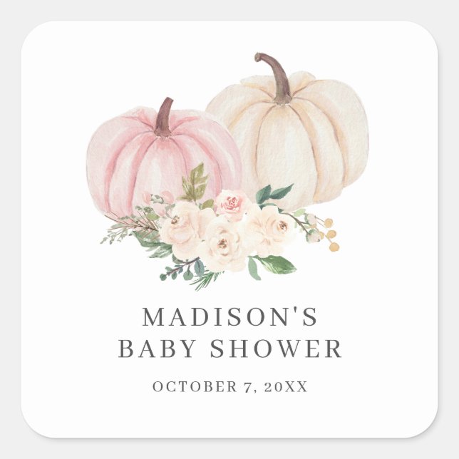 Adesivo Quadrado Pumpkin Pumpkin Quadrado de Cores Aquáticas de Que (Frente)