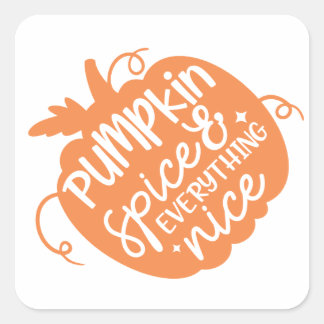 Adesivo Quadrado Pumpkin Spice