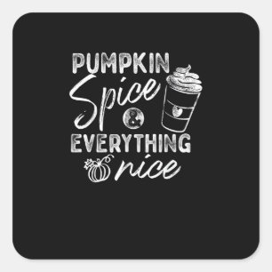 Adesivo Quadrado Pumpkin Spice E Tudo O Bonito Café Queda Trava
