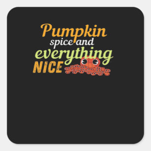 Adesivo Quadrado Pumpkin Spice e tudo o que é bom Halloween Basic D