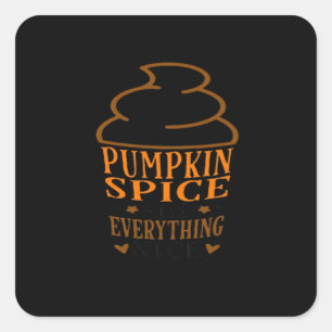 Adesivo Quadrado Pumpkin Spice e tudo o que é legal Premium