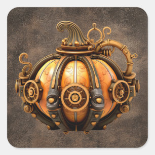 Adesivo Quadrado Pumpkins Stickers