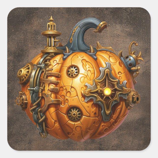 Adesivo Quadrado Pumpkins Stickers (Frente)