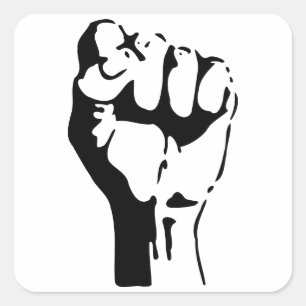 Adesivo Quadrado Punho aumentado do desafio/resistência