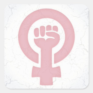 Adesivo Quadrado Punho feminista