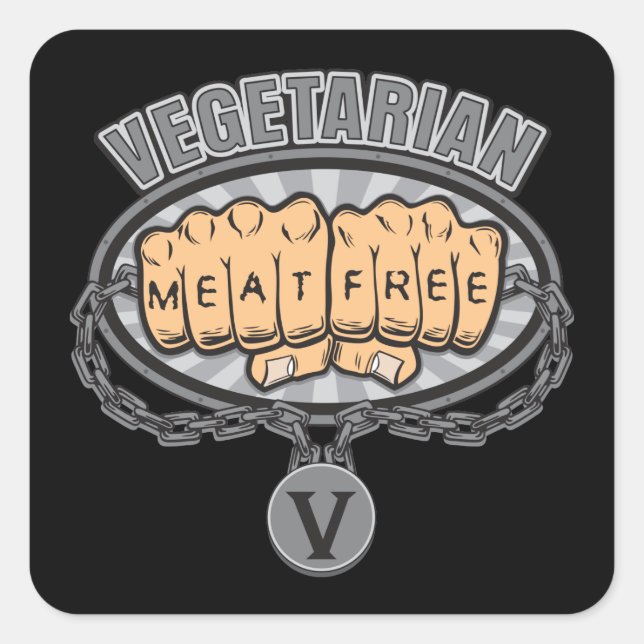 Adesivo Quadrado Punhos de vegetação (Frente)