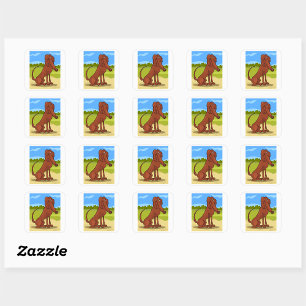 Adesivo Quadrado Pura Bred Irish Setter Square Sticker