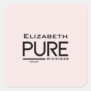Adesivo Quadrado Pure Michigan Personalizado Sticker