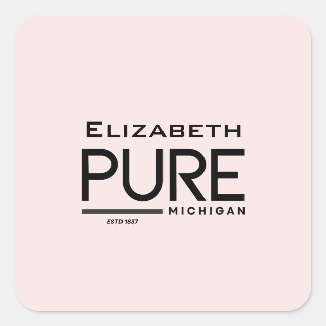 Adesivo Quadrado Pure Michigan Personalizado Sticker (Frente)