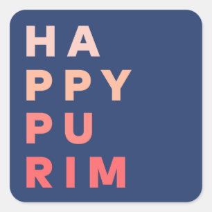 Adesivo Quadrado Purim Coral