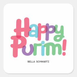 Adesivo Quadrado Purim Purim Quadrado Divertido
