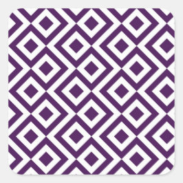 Adesivo Quadrado Purple e White Meander