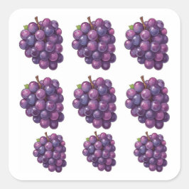 Adesivo Quadrado Purple Grapes