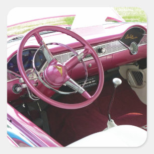 Adesivo Quadrado Púrpura Chevy Bel Air
