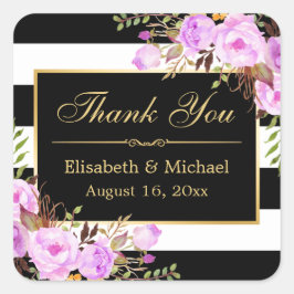 Adesivo Quadrado Púrpura Preta-Preta-Preta-Dourada Estirpada Muito 