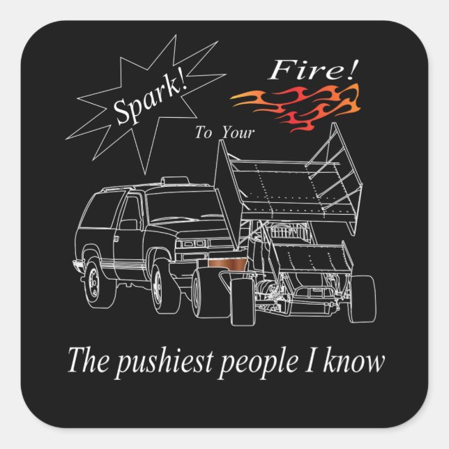 Adesivo Quadrado Pushy Pessoas Sq Sticker (Frente)