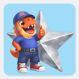 Adesivo Quadrado Put Silverstar level two achievement award tiered 