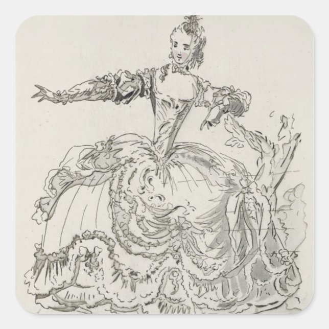 Adesivo Quadrado Puvigne como a estátua viva, em Pigmalion, (Frente)