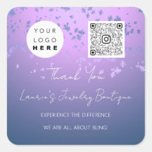 Q rCode Logotipo Compre online Leve roxa