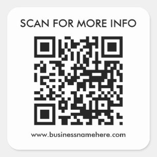 Adesivo Quadrado QR Código de Barras Profissional