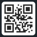 Adesivo Quadrado QR simples Código QR personalizado para pequenas e<br><div class="desc">QR simples Código QR personalizado para pequenas empresas Este adesivo quadrado de código QR personalizado para pequenas empresas é perfeito para um proprietário de pequenas empresas. O simples design apresenta uma tipografia minimalista clássica com um toque na moda sofisticado. Personalizável em qualquer cor. código rústico qr, adesivos modernos de código...</div>