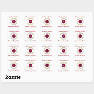 Adesivo Quadrado Quadrado de Atenção à Gentileza