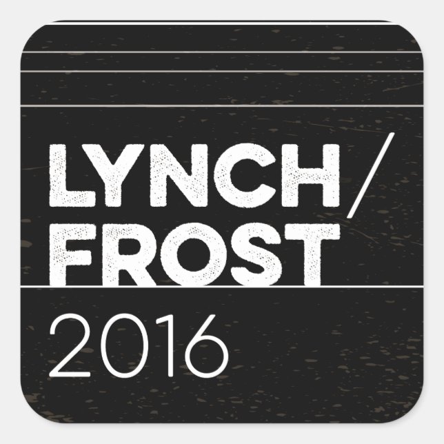 Adesivo Quadrado Quadrado LYNCH/FROST 2016 (Frente)