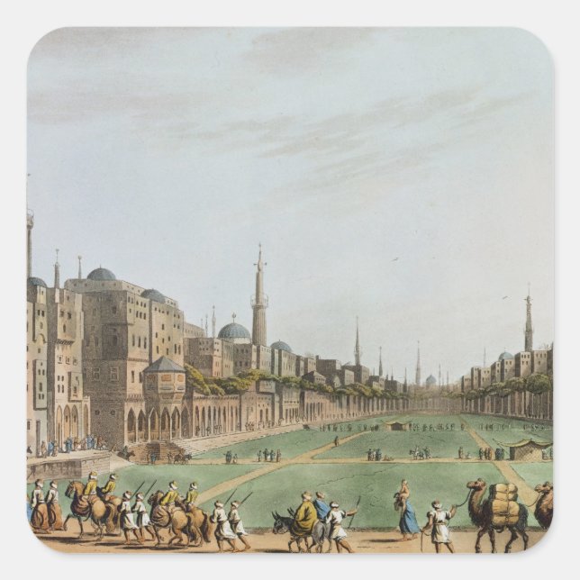 Adesivo Quadrado Quadrado principal no Cairo grande, com Bey de (Frente)