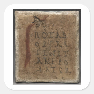 Adesivo Quadrado Quadrado Sator. Rotas Opera Tenet Arepo Sator Lati