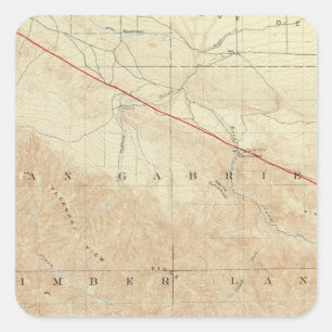 Adesivo Quadrado Quadrilátero de Rock Creek que mostra a falha de