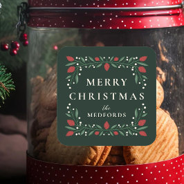 Adesivo Quadrado Quadro Clássico Elegante - Natal Personalizado