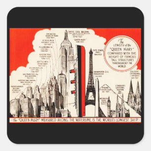 Adesivo Quadrado Quadro comparativo da Rainha Mary