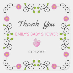 Adesivo Quadrado Quadro das Flores e Folhas