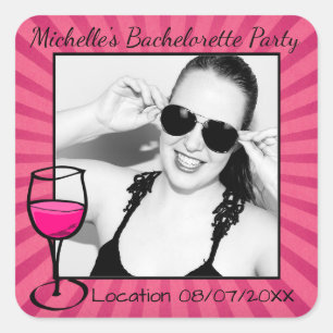 Adesivo Quadrado Quadro de Bachelorette Personalizado