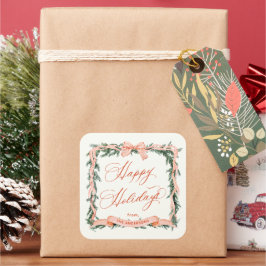 Adesivo Quadrado Quadro de Feriados de CHRISTMAS GARLAND