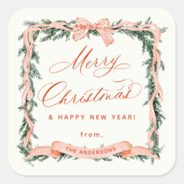 Adesivo Quadrado Quadro de Natal para o NATAL GARLAND