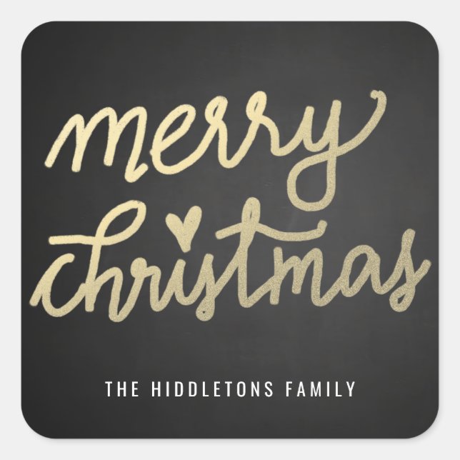 Adesivo Quadrado Quadro de Referência Manual de Feliz Natal (Frente)