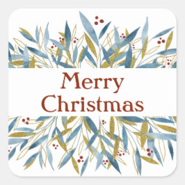 Adesivo Quadrado Quadro de Sucursais de inverno Feliz Natal