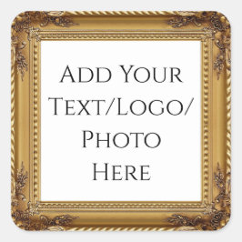 Adesivo Quadrado Quadro do ouro Negócios / Evento / Artesanato