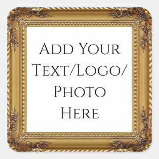 Adesivo Quadrado Quadro do ouro Negócios / Evento / Artesanato
