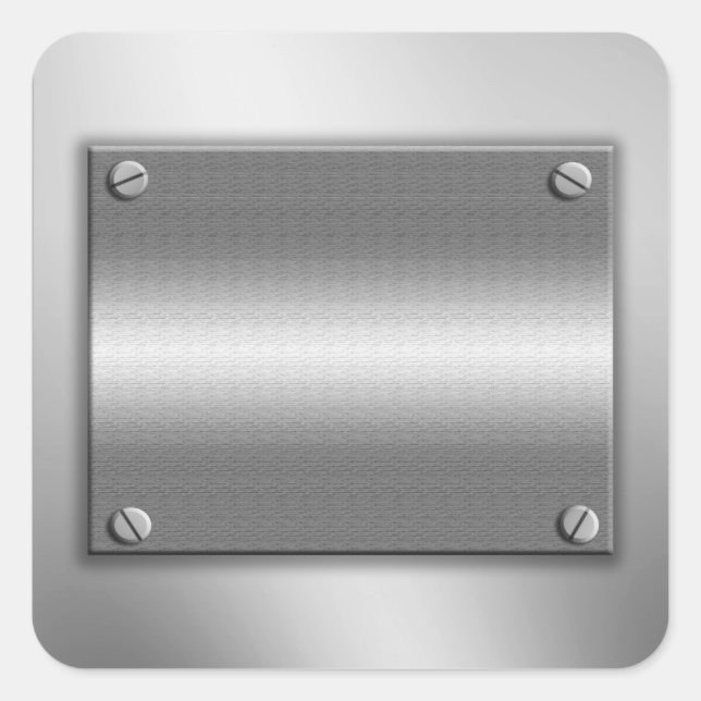 Adesivo Quadrado Quadro metálico com parafusos (Frente)