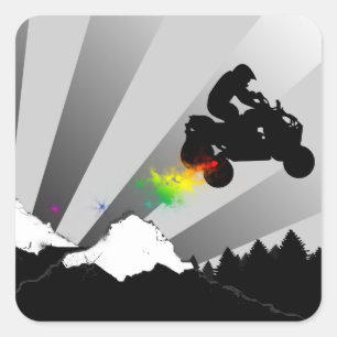 Adesivo Quadrado quads dirt trail atv