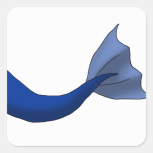 Adesivo Quadrado Qualquer Causa da Sereia Colorida com Fundo Branco