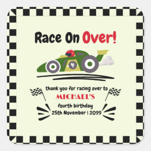 Adesivo Quadrado Qualquer Idade Preparada Para Aniversário, Ir Carr